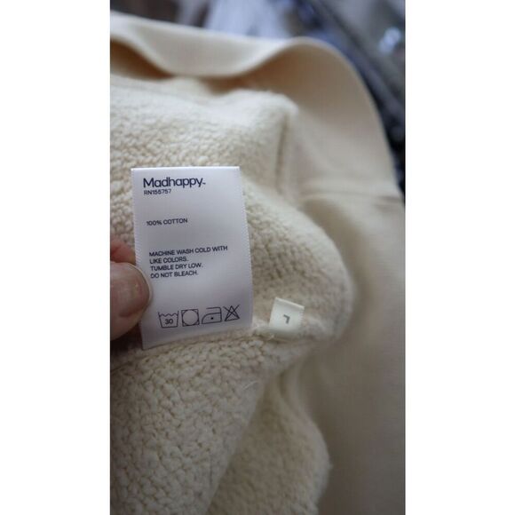 Madhappy 4U032 Unisex Sz L Ivory Local Optimist Colorful Crewneck Pullover - Picture 5 of 6